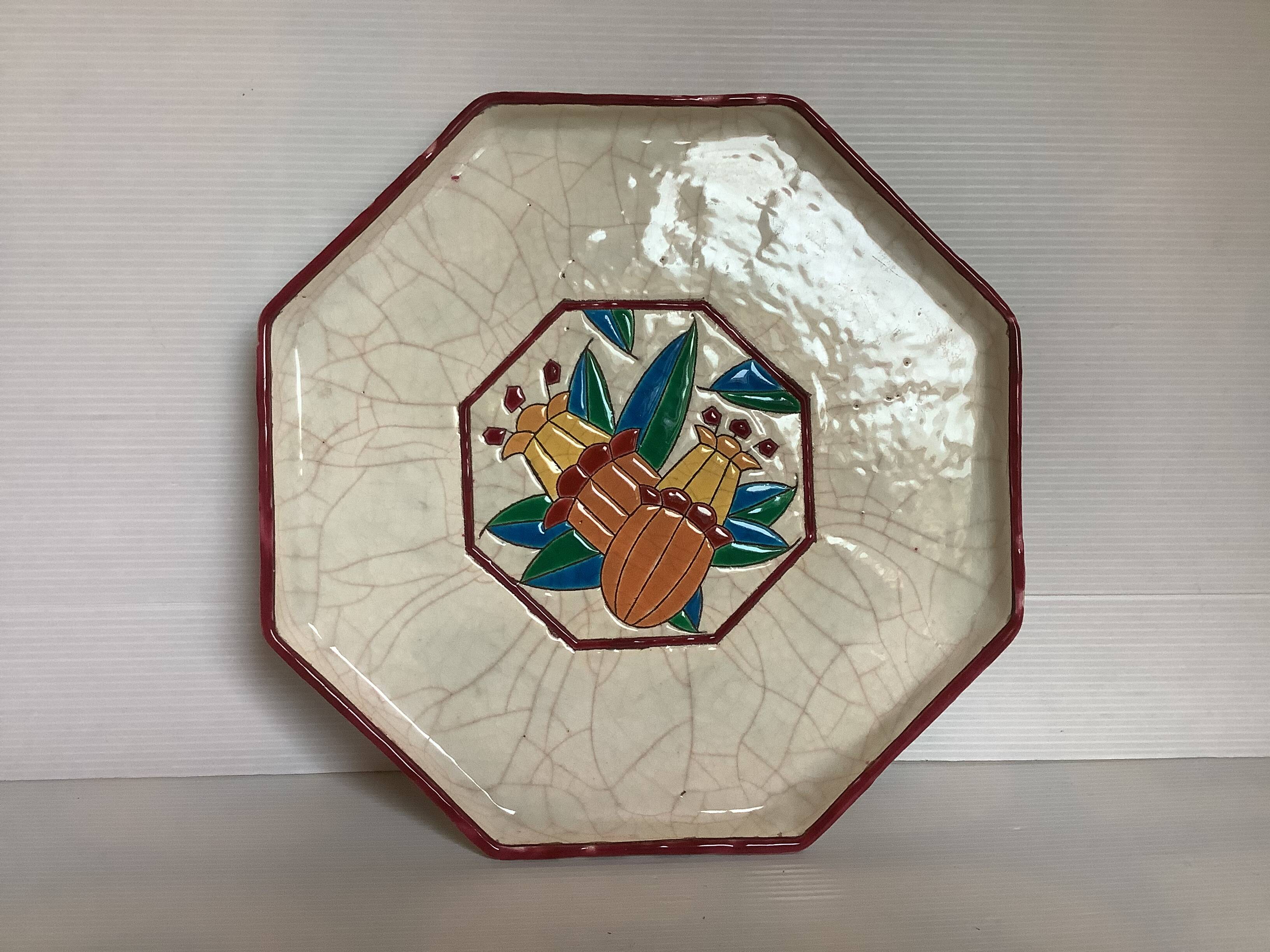 Longwy octagonal tray dish