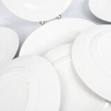 Lot of 10 old white plates