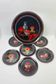 Bernardaud Limoges "Red Fruits" by Jean-Claude Chauray, 7 pieces