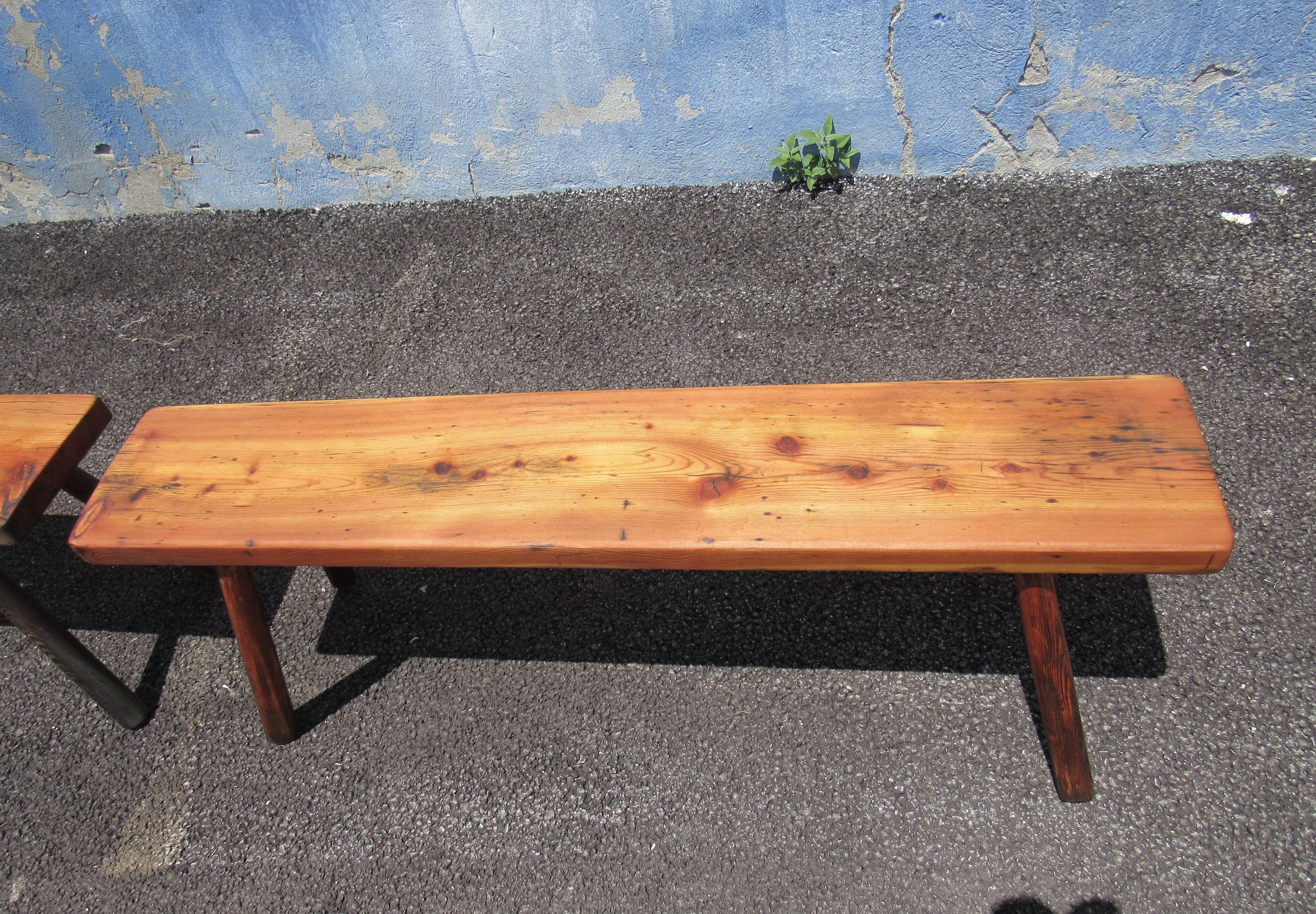 2 Wooden benches