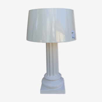 White ceramic column lamp lampshade new