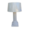 Lampe colonne en céramique blanche