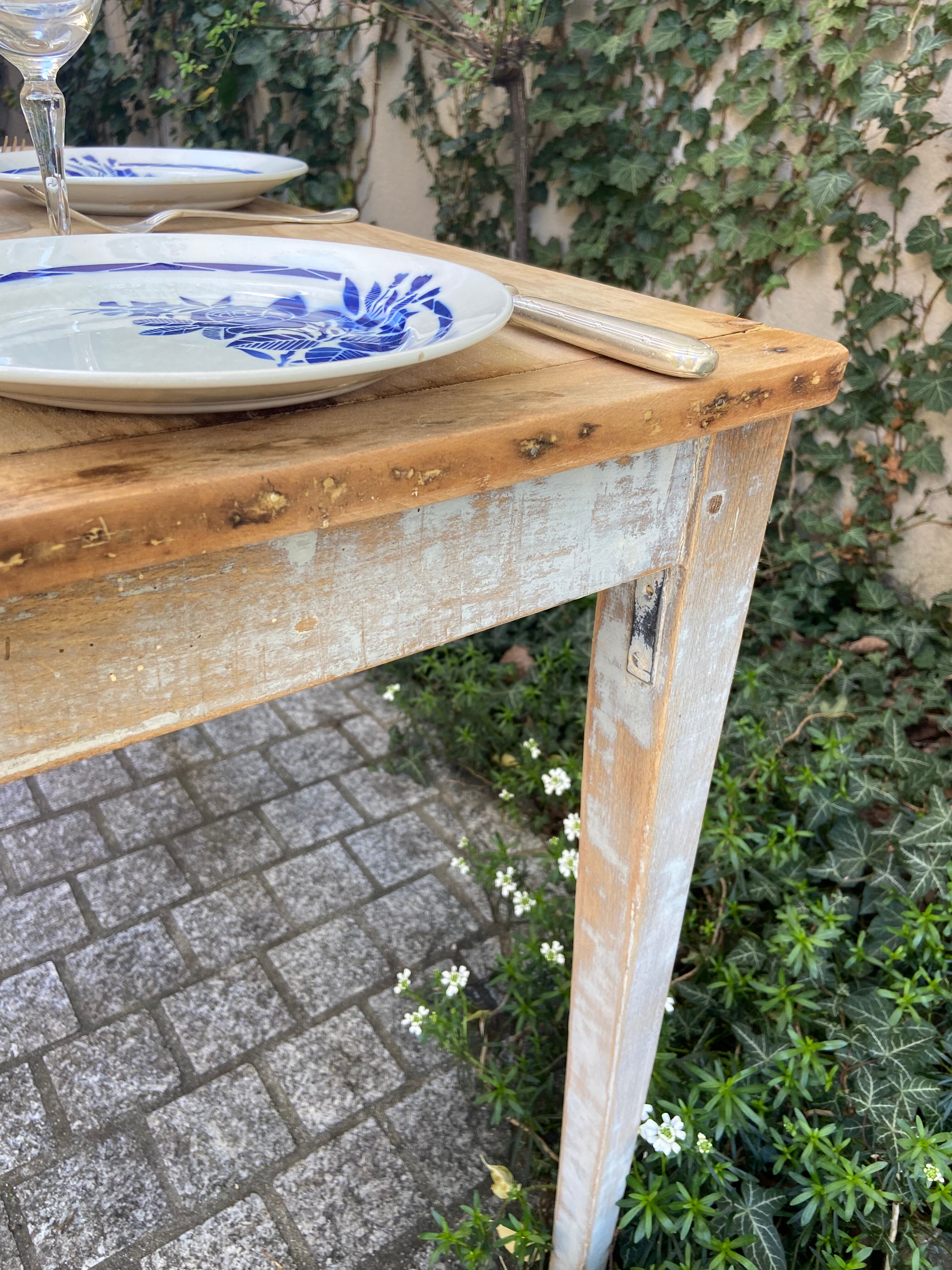 Small vintage farm table 1940 / 50