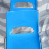 Pair of tubular metal child chains and plastic seat