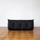 Black leather 3-seater Togo sofa by Michel Ducaroy