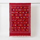 Small ethnic red Berber rug 90x140 cm