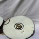 Vintage suspension pair in enamelled sheet metal retro factory style