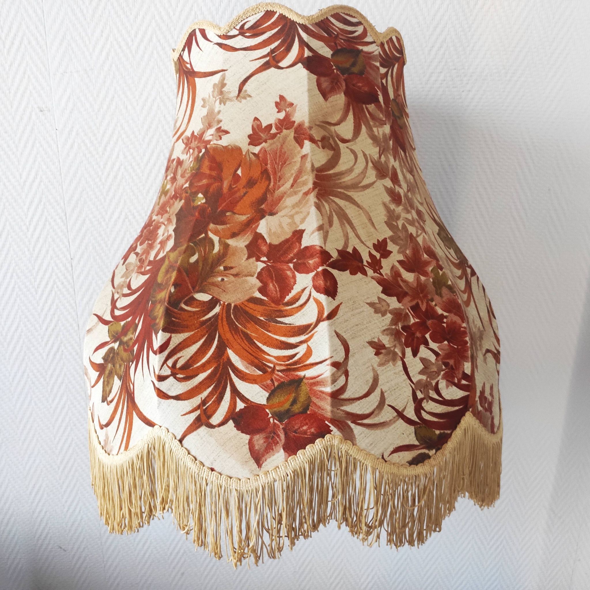 Abat-jour vintage en tissus grand volume
