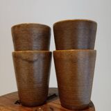 4 gobelets en grès Digoin