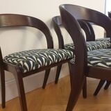 Table & 6 Baumann chairs model "gondole"