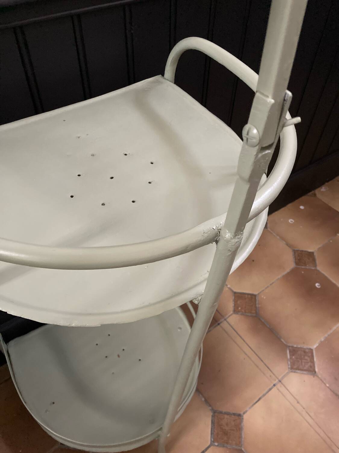 Coiffeuse, chevet en métal, années 50