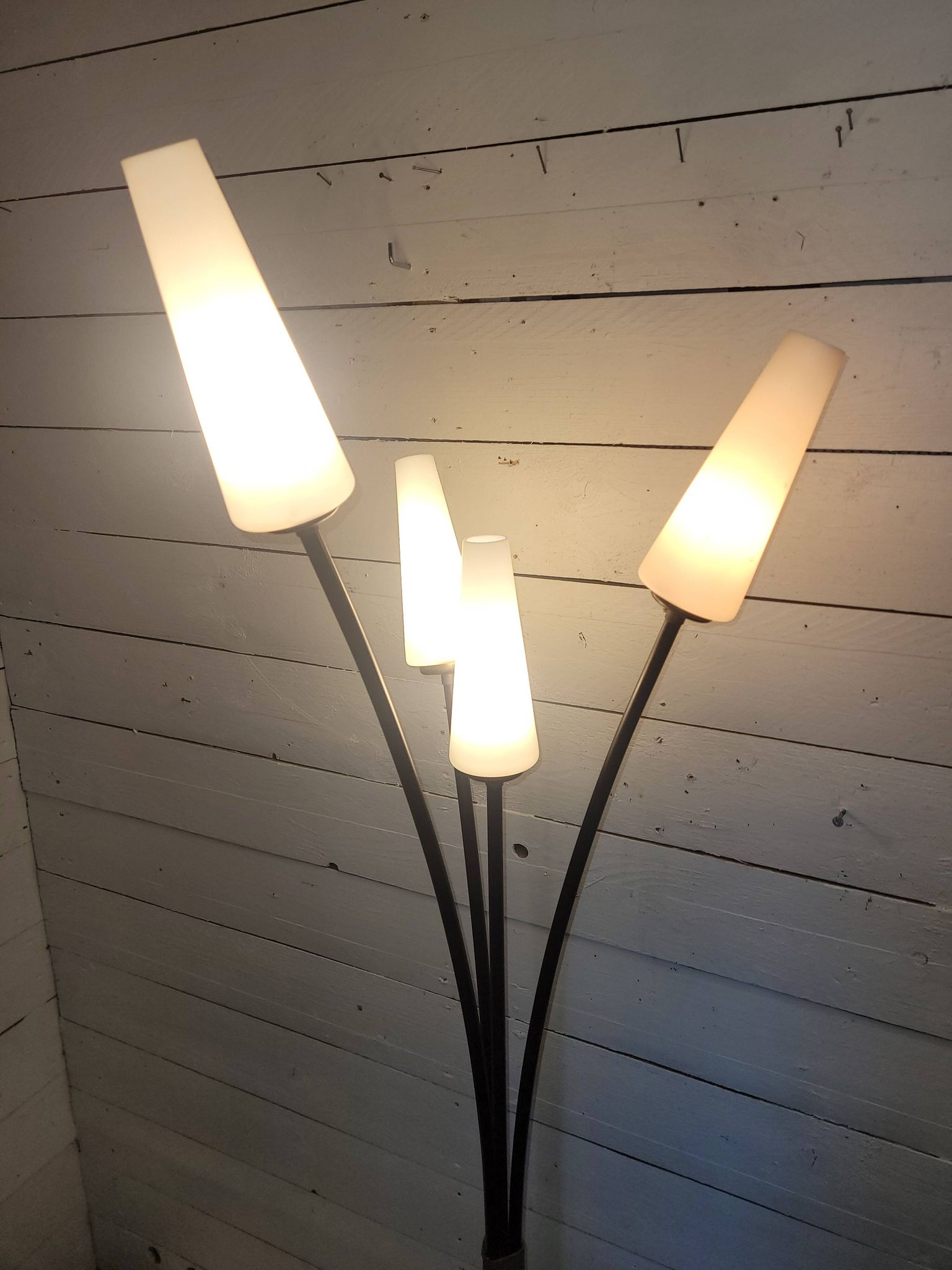 Lampadaire vintage 4 lumières des années 60