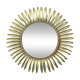 Miroir soleil convexe en métal cuivré du milieu du siècle Deknudt 54 cm