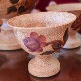 Set of cups and 4 bowls signed Vallauris