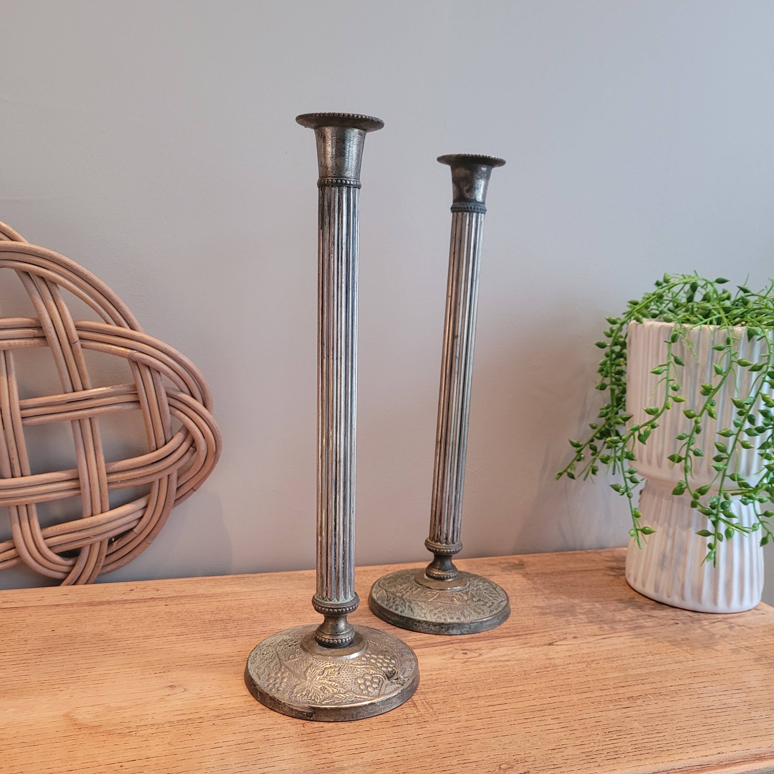 La Redoute x Selency pair of brass candle holders 12