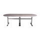 Dining table with oval Carrara marble top