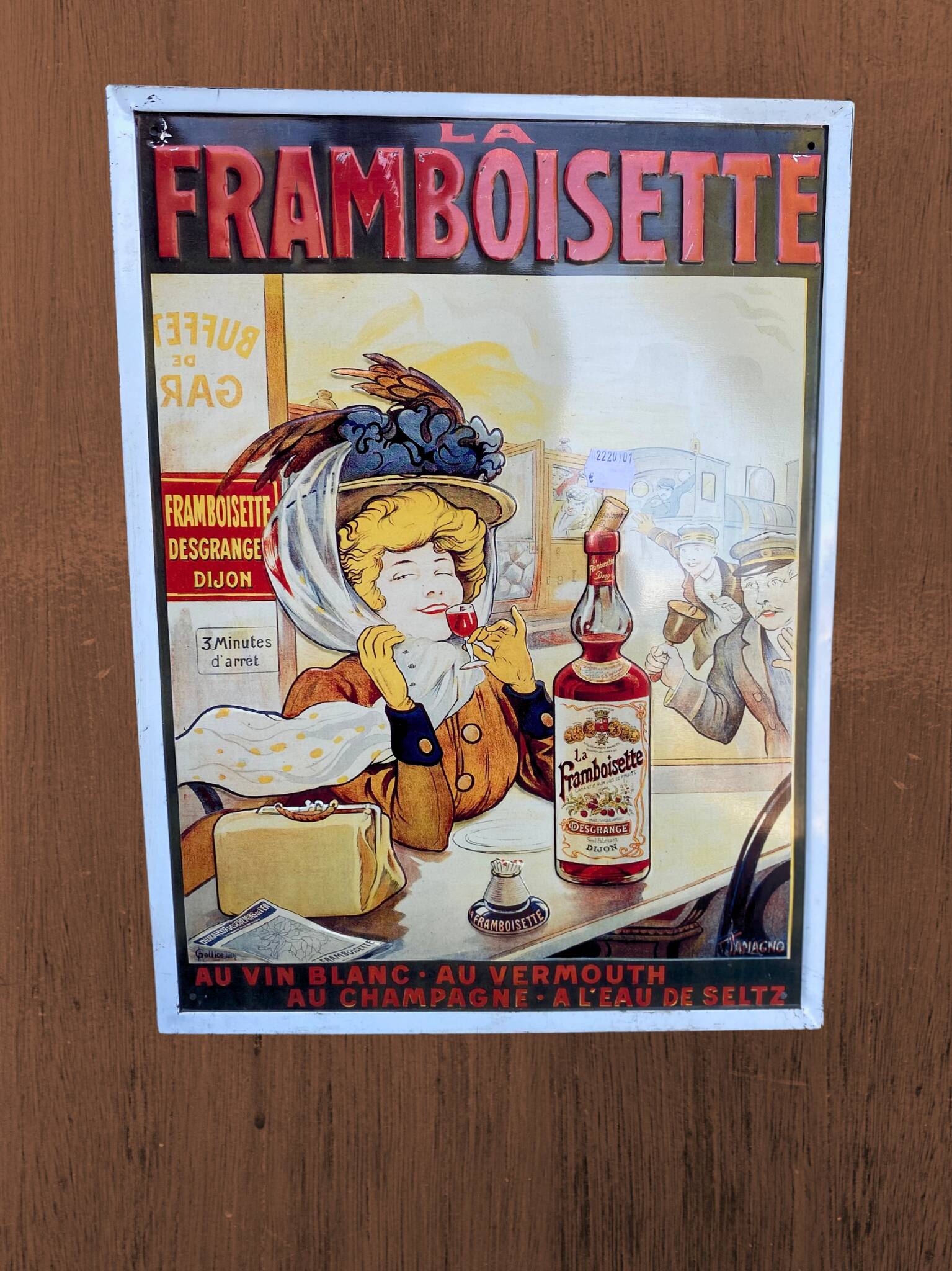 La Framboisette advertising plaque