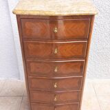 Louis XV style chest of drawers in precious wood veneer.