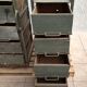 Pair of vintage industrial metal and wood lockers