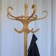 Porte-manteau en bois cintré vintage dans le style Thonet, porte-manteau des années 50