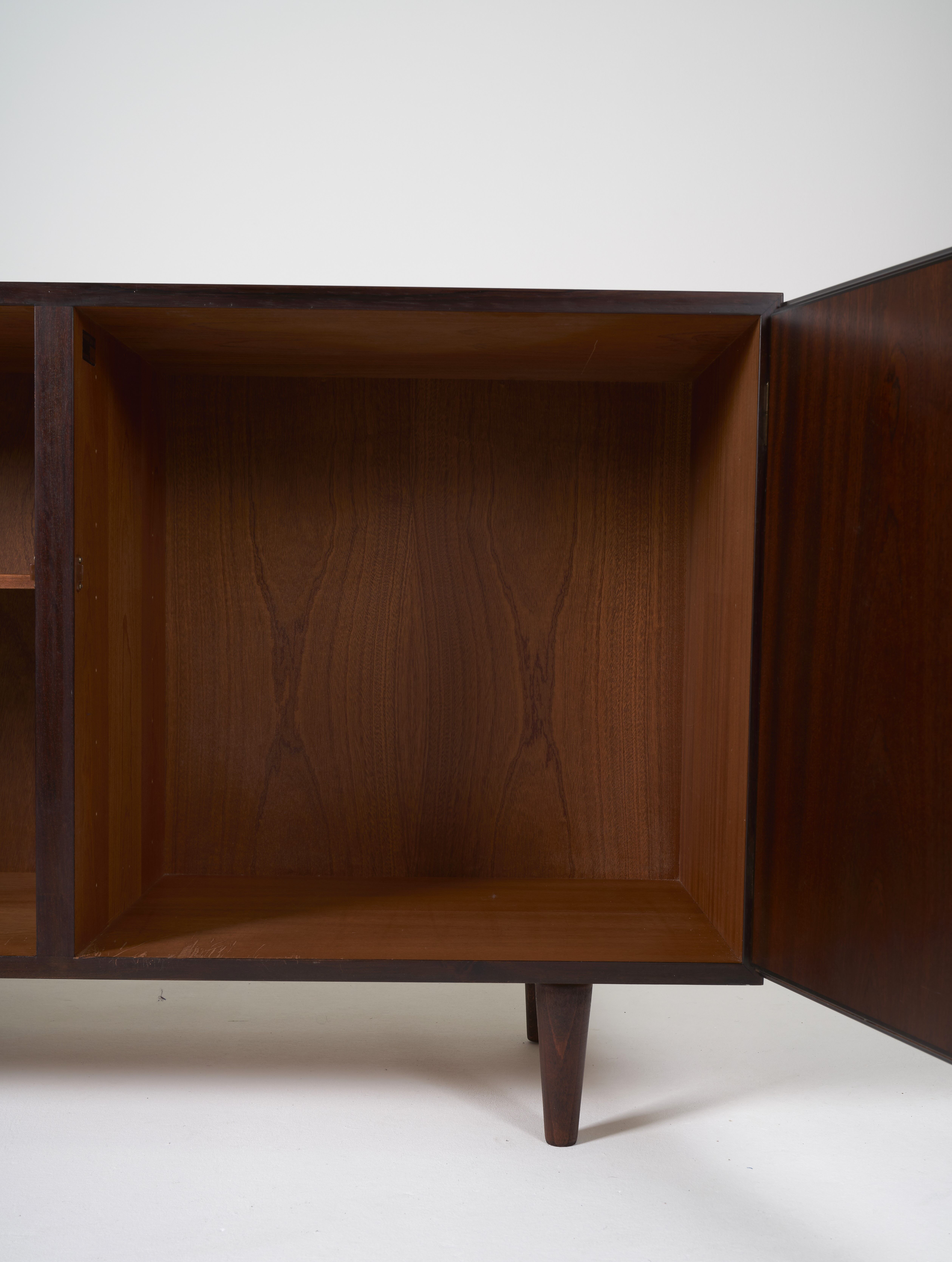 Pair of Scandinavian rosewood sideboards Omann Jun 1960s