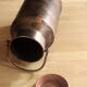 Umbrella stand old copper plated milk can with plastic insert - vintage