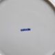 4 vintage Lustucru plates in porcelain with a blue checkered pattern.