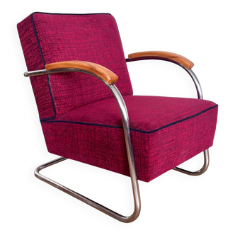 Functionalist armchair, restored, Czechoslovakia