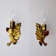 Pair of “leaf” wall lights, Italy, 1970