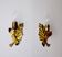 Paire d'appliques "feuilles", italie, 1970