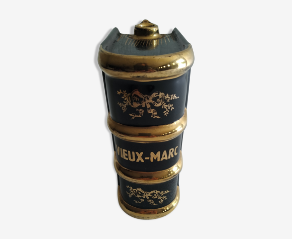 Ancienne bouteille en céramique en forme de livre