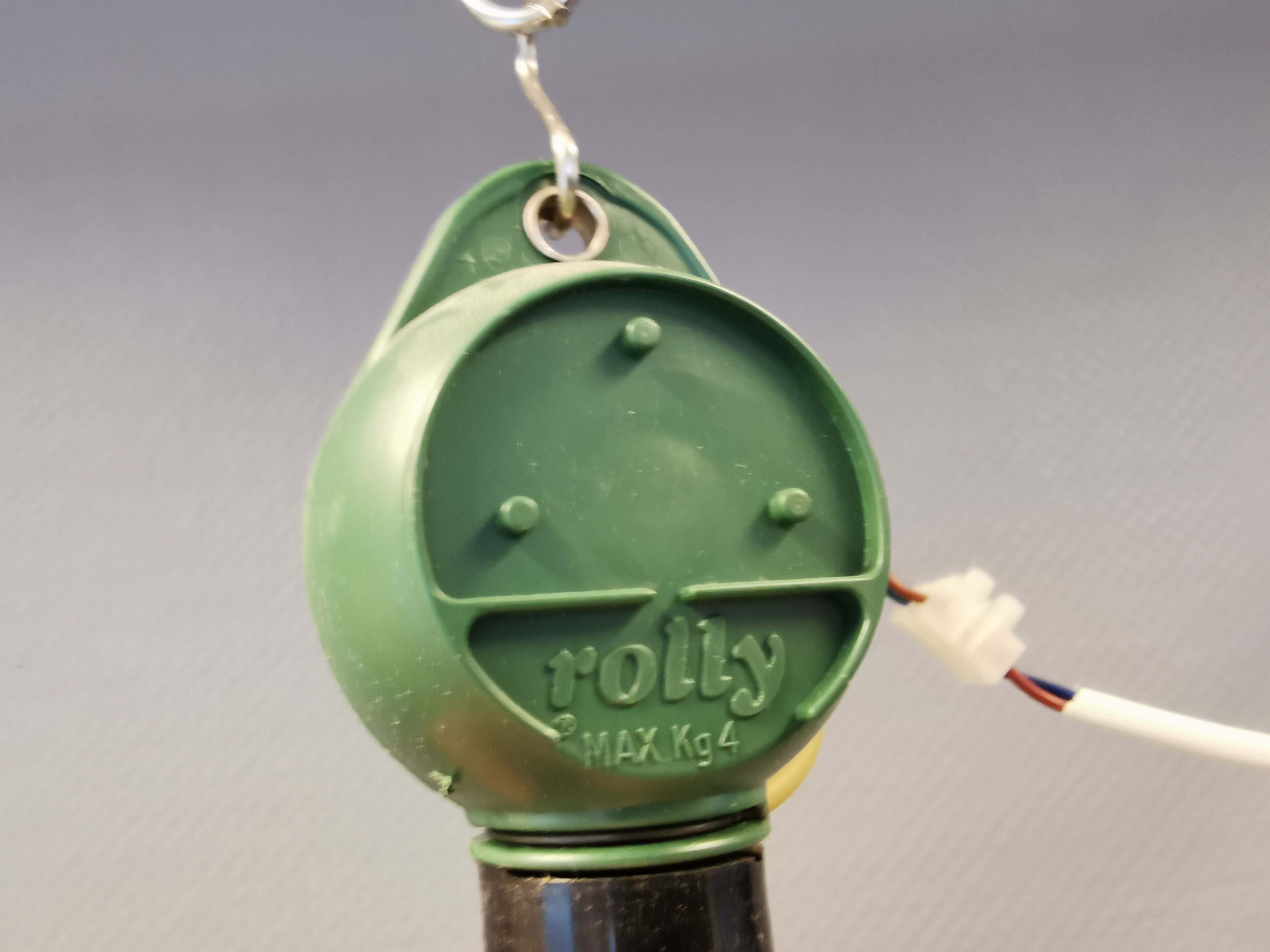 Hanging lamp from the 1970s-1980s, made of metal and brass.