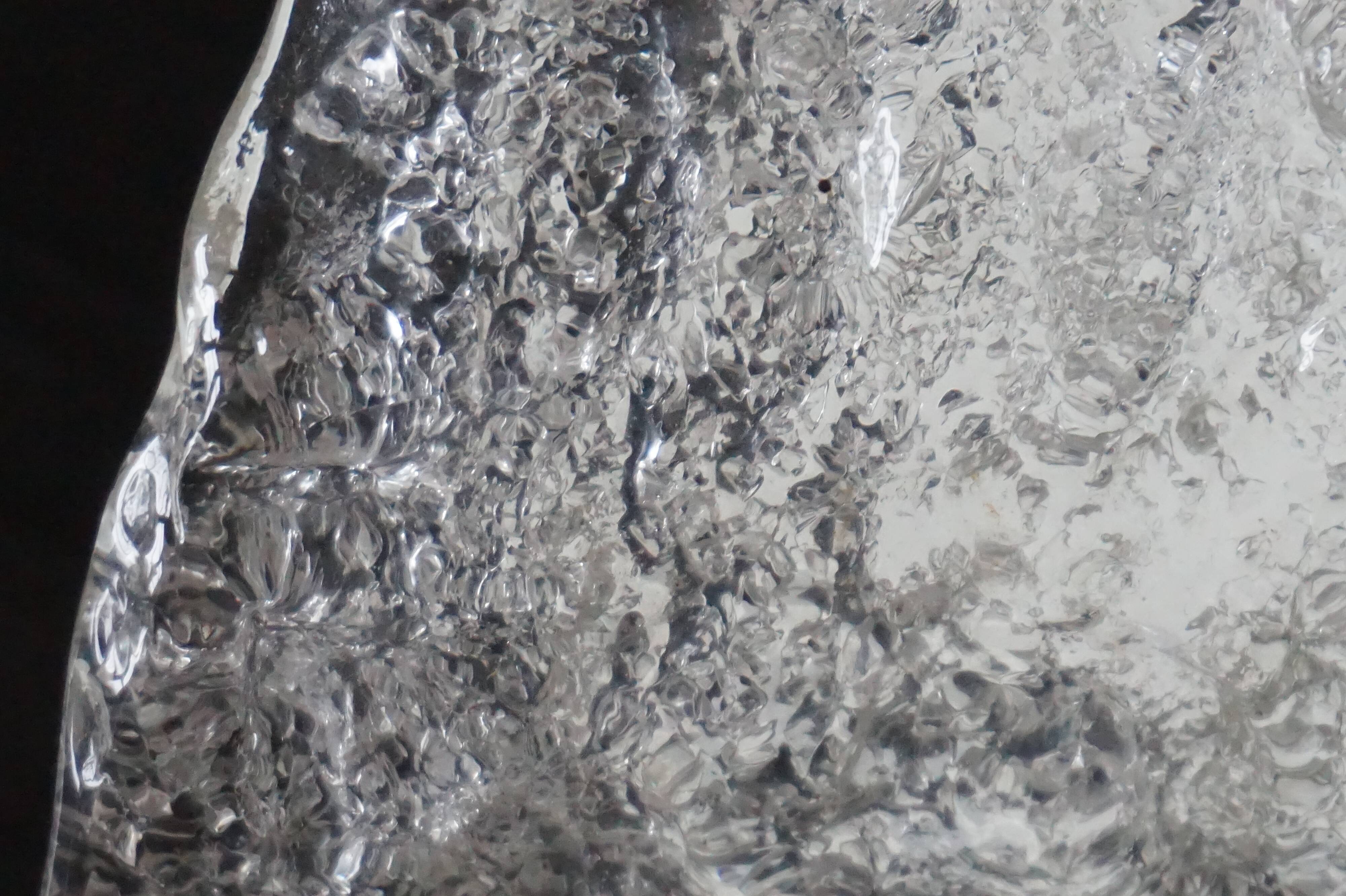 Hillebrand Murano ice glass wall lamp by Egon Hillebrand, 1960