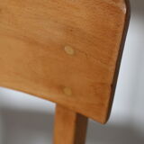 2 Baumann chairs back wide light beech