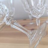 Set of 7 mismatched wine glasses