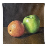 Oil painting on canvas still life apples countryside decoration