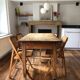 Solid wood farmhouse table