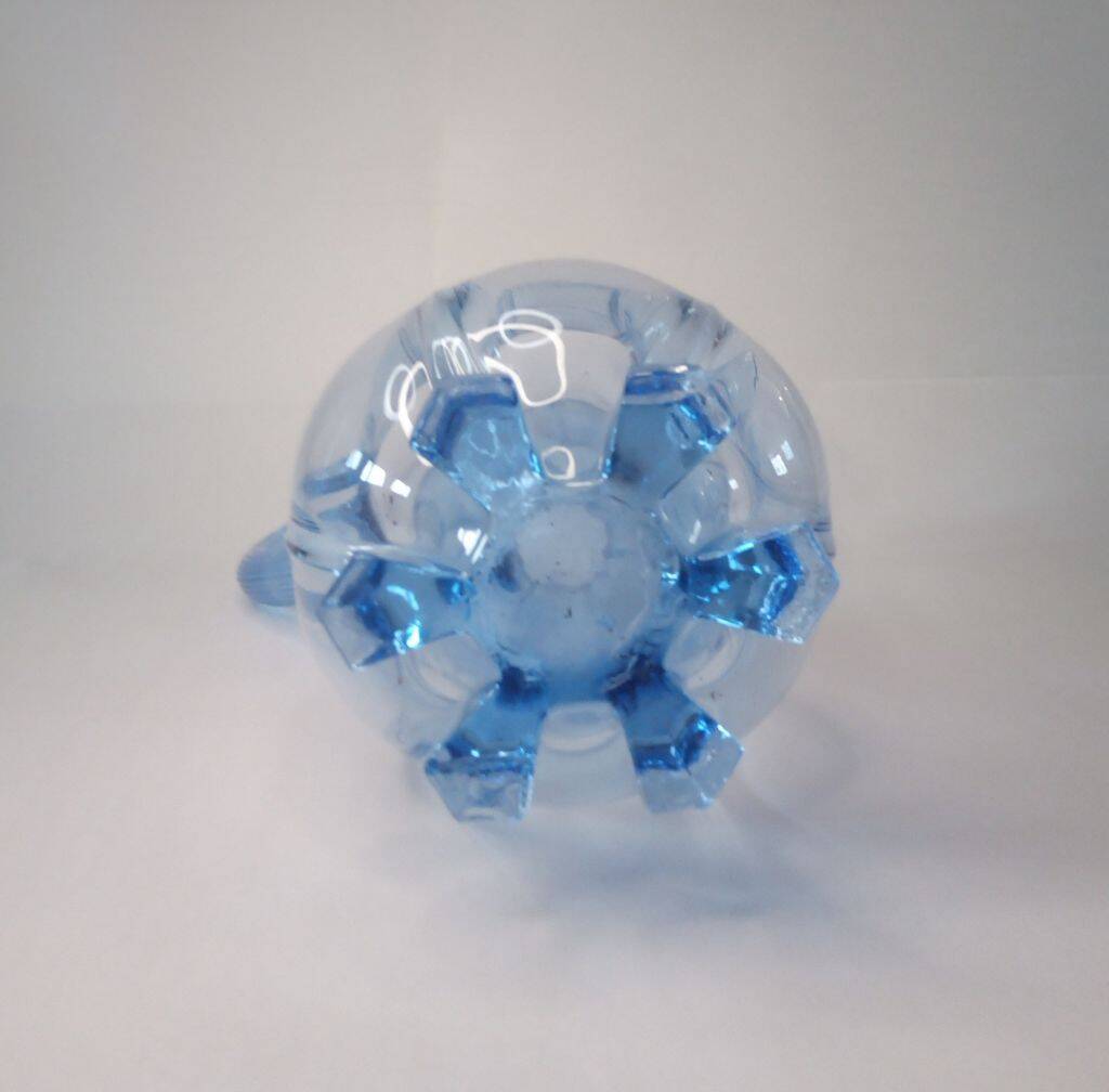 Art Glass Blue Pitcher