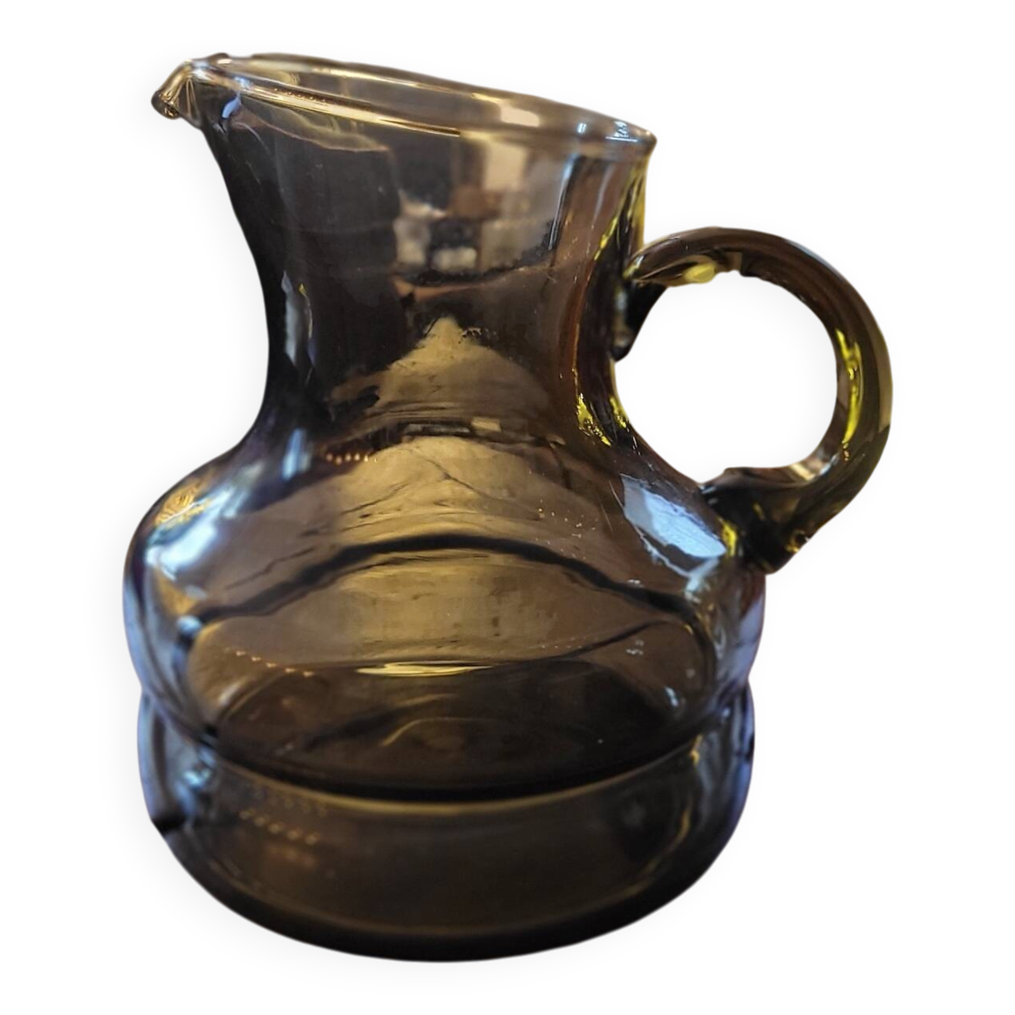 Smoked glass pitcher – 1970s