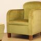 Pair of vintage velvet armchairs with footrest - 1950s