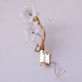 Charming Set of 2 Murano White Flowers Wall Light, 1970s