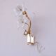 Charming Set of 2 Murano White Flowers Wall Light, 1970s