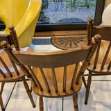 Ensemble de 4 chaises rustiques chêne