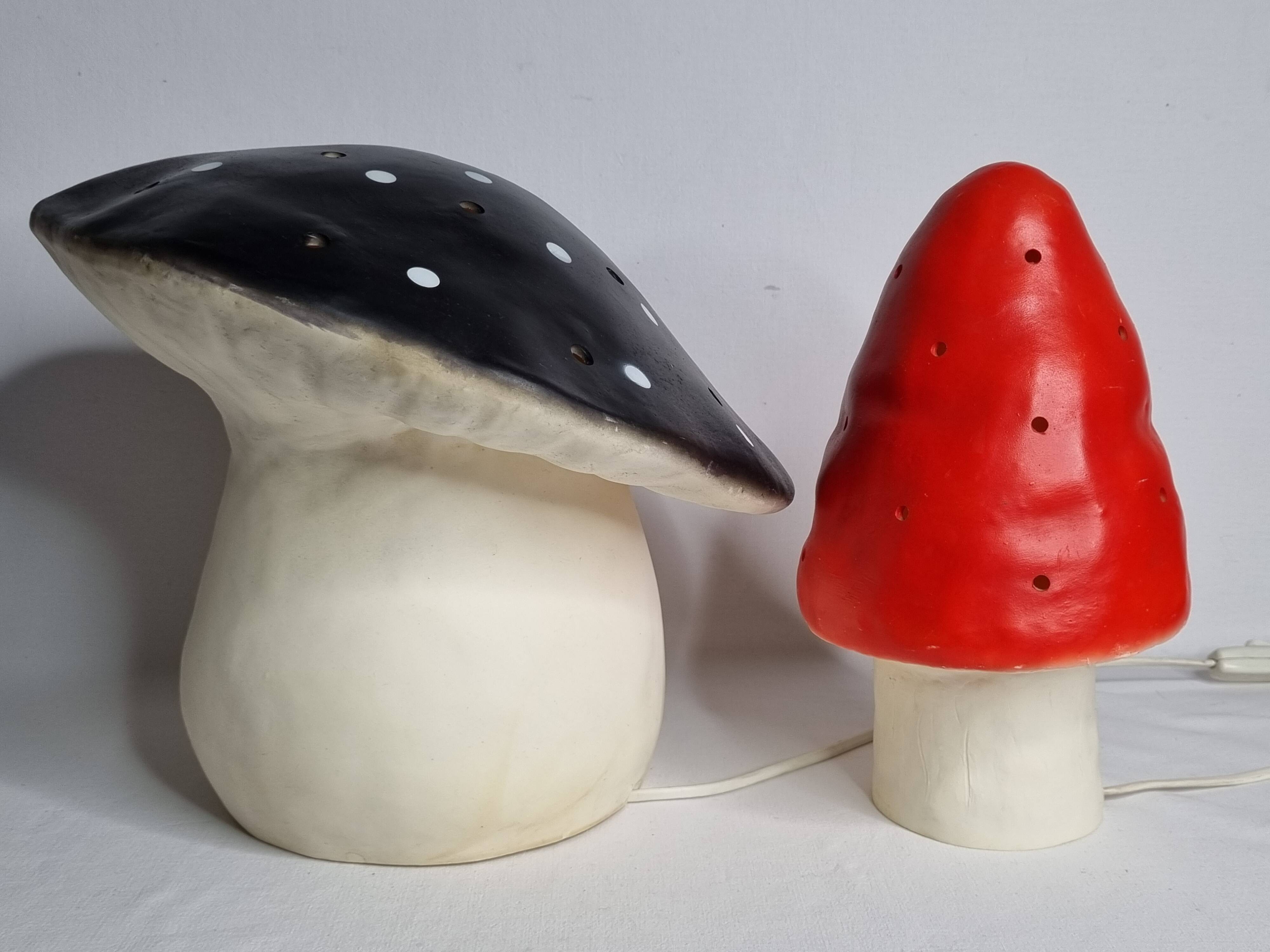 Paire de Lampes Champignon Vintage par Heico, Allemagne, 35 cm
