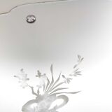 Mirror beveled old decoration flowers 34x25cm