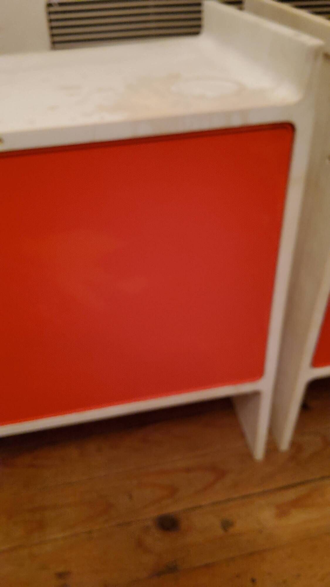 Set of 2 storage elements by E. Fermigier mobilier de France publisher 1970