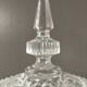Diamond tip candy dish/sweetheart on crystal base, 1970
