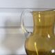 Vintage Bohemian Crystal Pitcher Jug Vcelnicka Orange Smoke