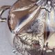 Antique Decorative Caviar Dish Caviar Serving, Silver Quadruple Plate Lid, Spoon