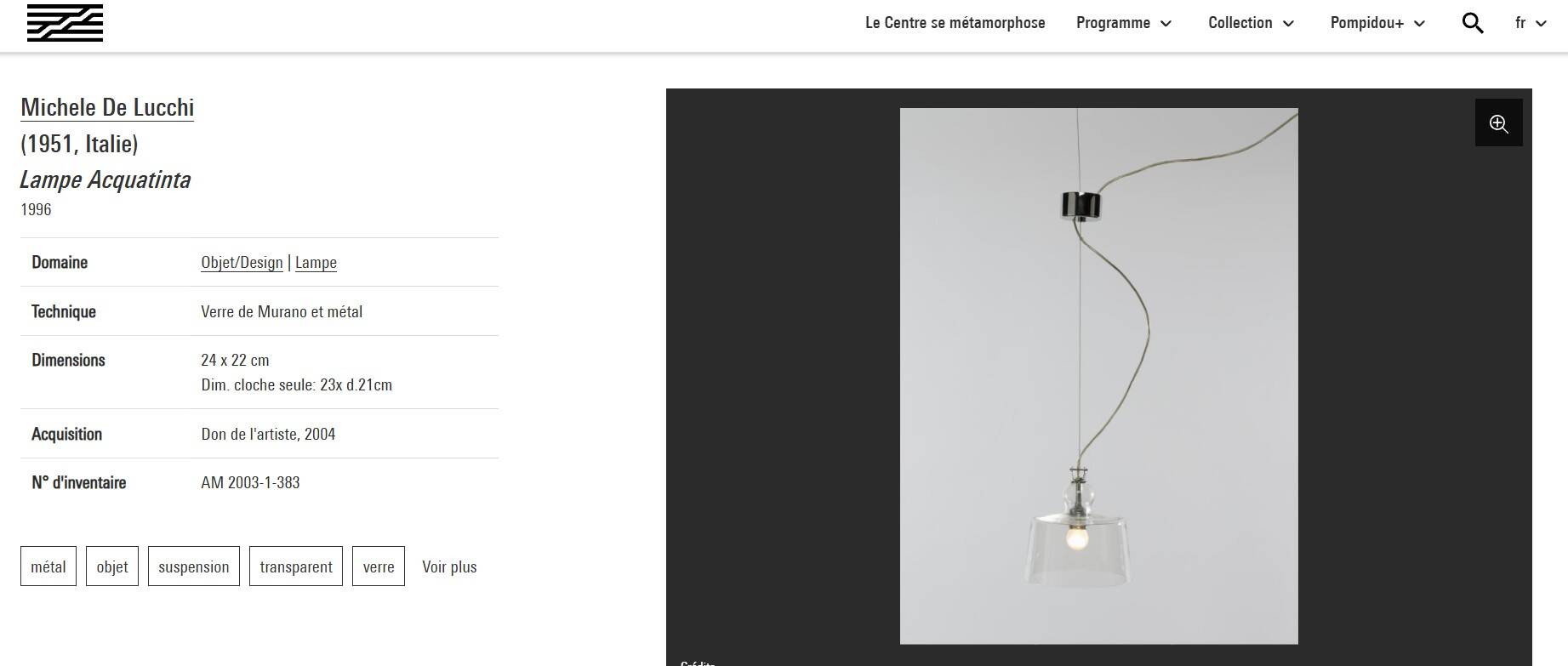 Suspension Artemide Michele de Lucchi